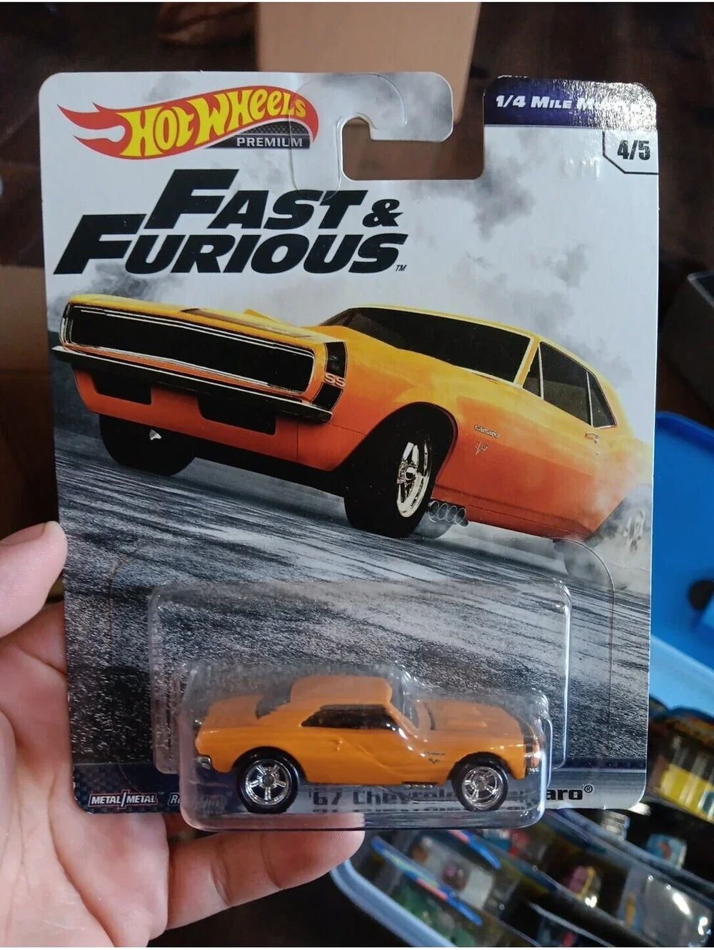 Hot Wheels Premium Fast & Furious ‘67 CHEVROLET CAMARO 1/4 Mile Muscle #4 Metal